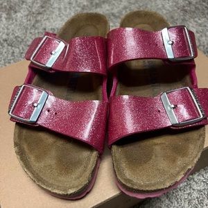 Pink glitter Birkenstocks